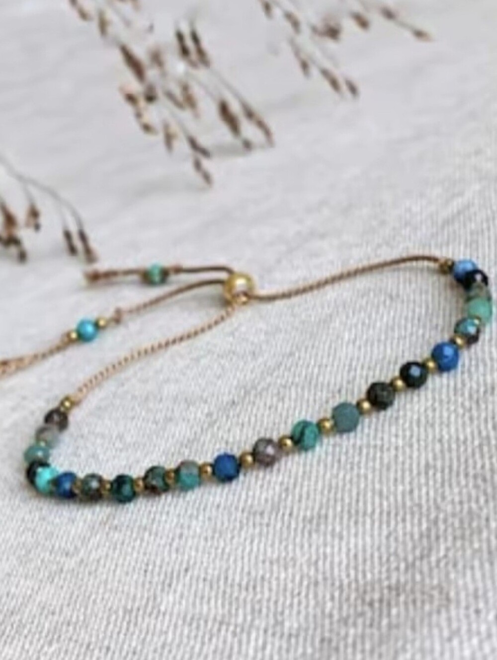 🩵💚NEW🩵💚 BEAUTIFUL!! Faceted CHRYSOCOLLA Adjustable Bracelet